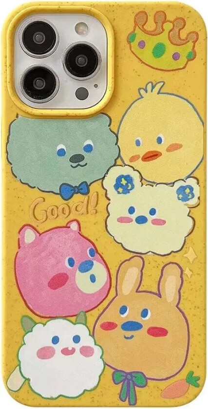 iPhone 14 Pro Fleksibelt Plast Deksel m. Motiv - Søte Dyr