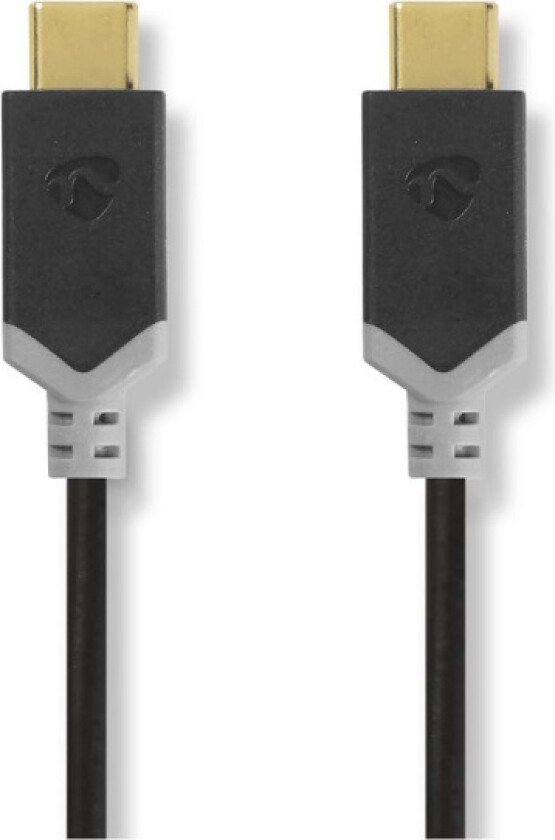 USB-kabel USB 3.2 Gen 1 USB-C™-kontakt USB-C™-kontakt 4K@60Hz 5 Gbps Forniklet 2,00 m runde PVC Antrasitt Emballasje med