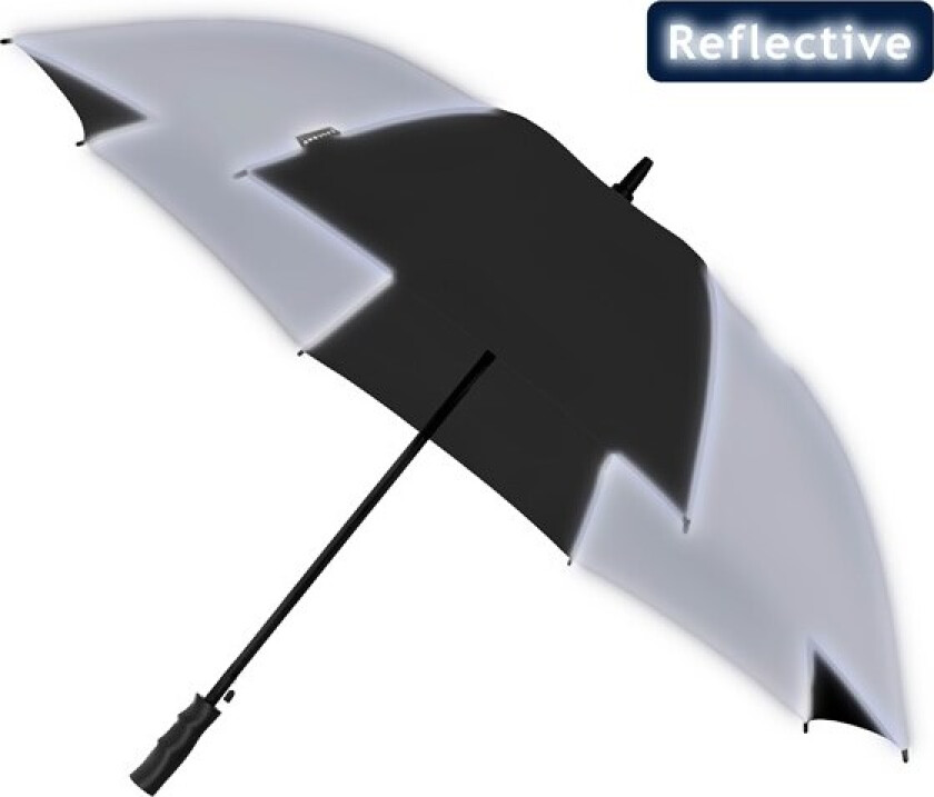 Reflective Umbrella - Automatic - Windproof - 120 cm - Black / Silver