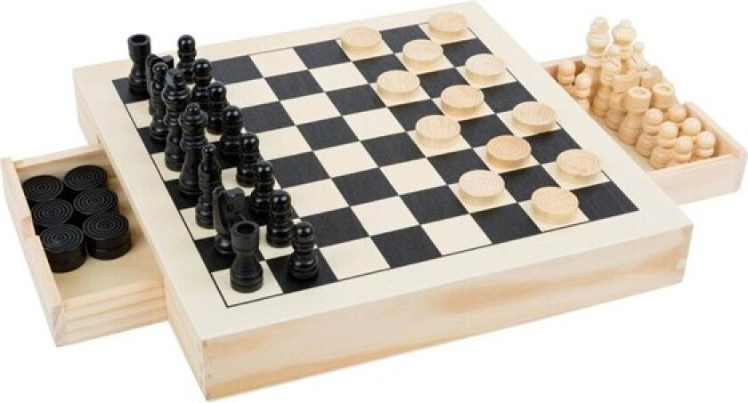 - Game Box 3in1 Chess Checkers Mill Game