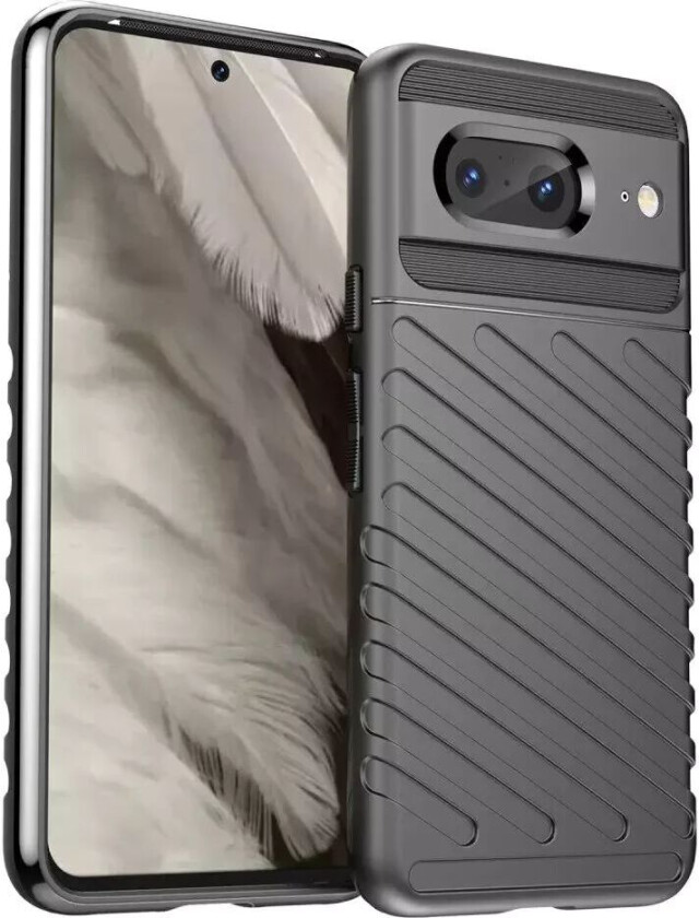 Google Pixel 8 Thunder Series Twill Plast Deksel - Svart