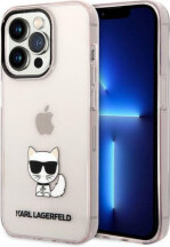 Case Karl Lagerfeld KLHCP14XCTTRI Apple iPhone 14 Pro Max hardcase pink/pink Transparent Choupette Body