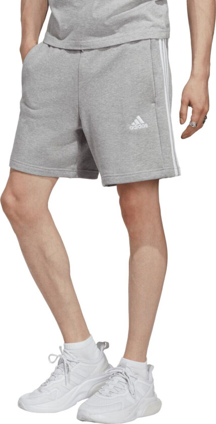 adidas Essential French Terry 3-Stripes Shorts Mgreyh