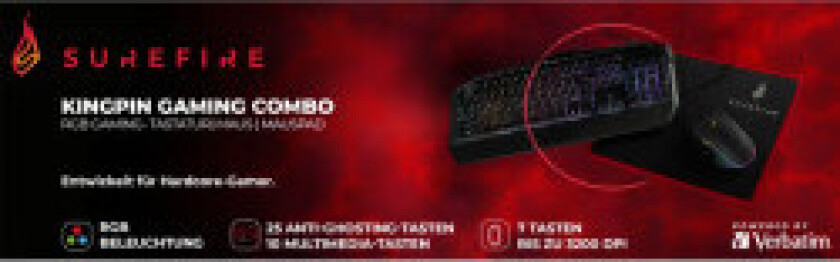 Verbatim SureFire Kingpin Gaming Combo 48825-482 (tastaturmus musematte)