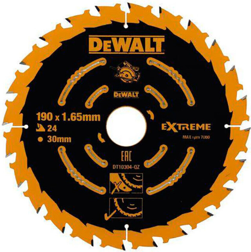 Extreme 2nd Fix Circular Saw Blade 190mm 30mm Bore 24T