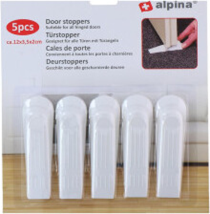 Alpina - Dørstopper 5 stk. (hvit)