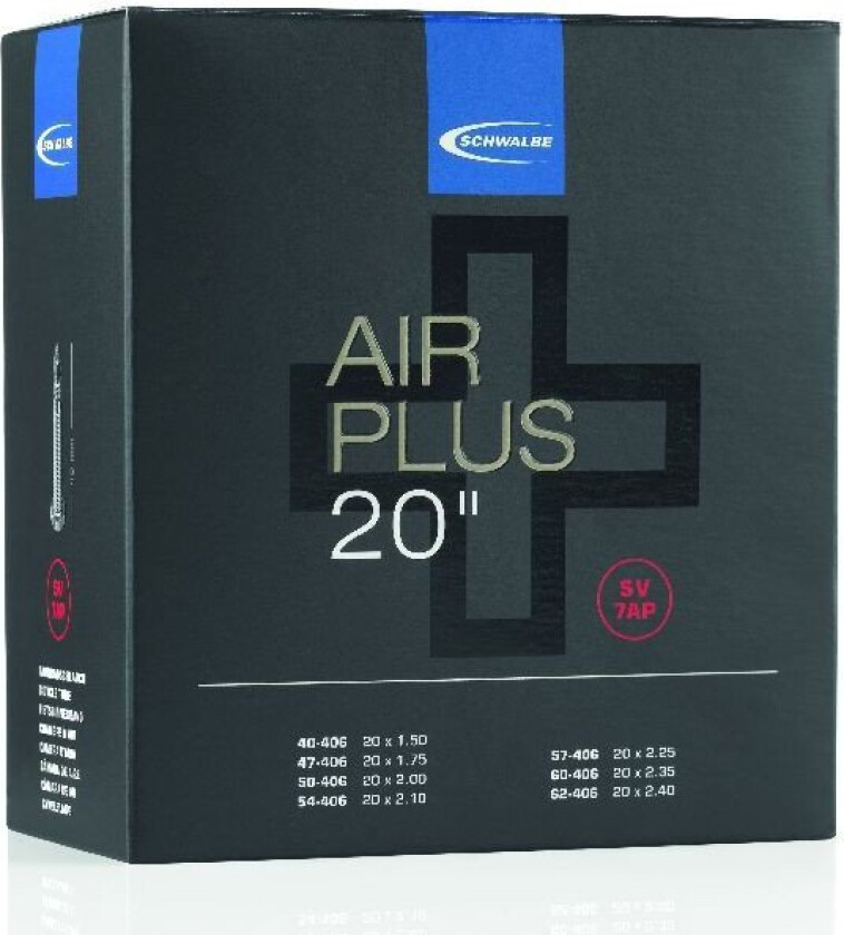 SCHWALBE Air Plus SV 7AP (40-62x406) Presta 40 mm Butyl