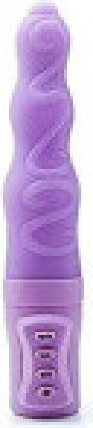 GLEAMY SILIKON VIBRATOR, ROTATION & SATINBEUTEL, LILA, 15, 2CM