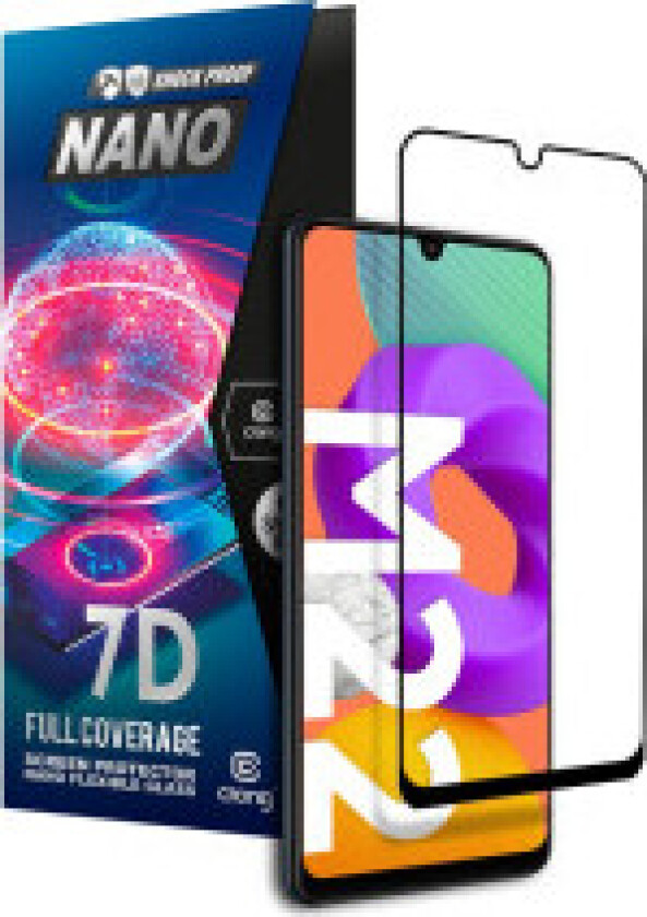 Crong 7D Nano fleksibelt glass – full dekning hybrid skjermbeskytter 9H Samsung Galaxy M22