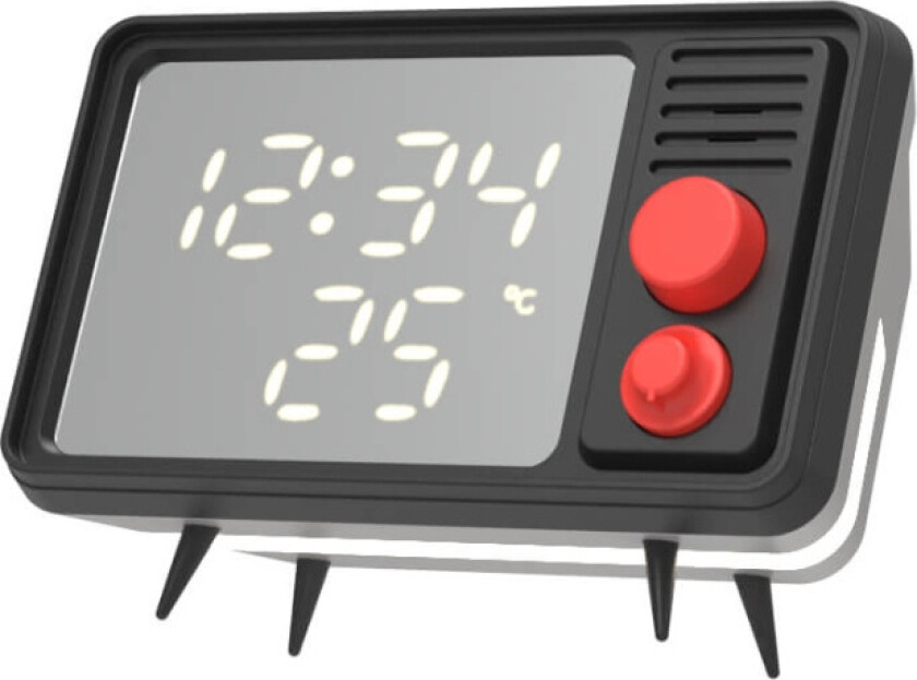 MOB Speaker Alarm Clock with Light TV Retro Grey