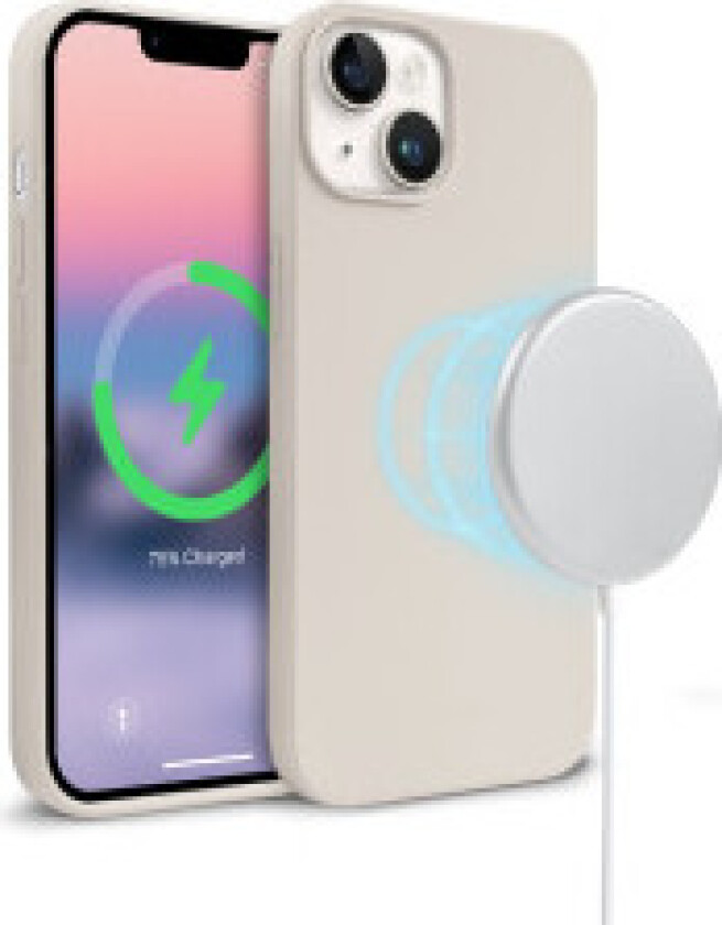 Color Cover Magnetic - Etui iPhone 14 / iPhone 13 MagSafe (kamienny beż)