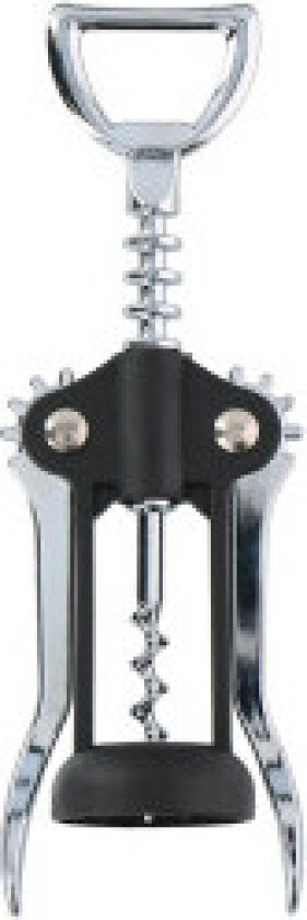 Alpina - Korketrekker / vinåpner i rustfritt stål 17 cm (svart / sølv)