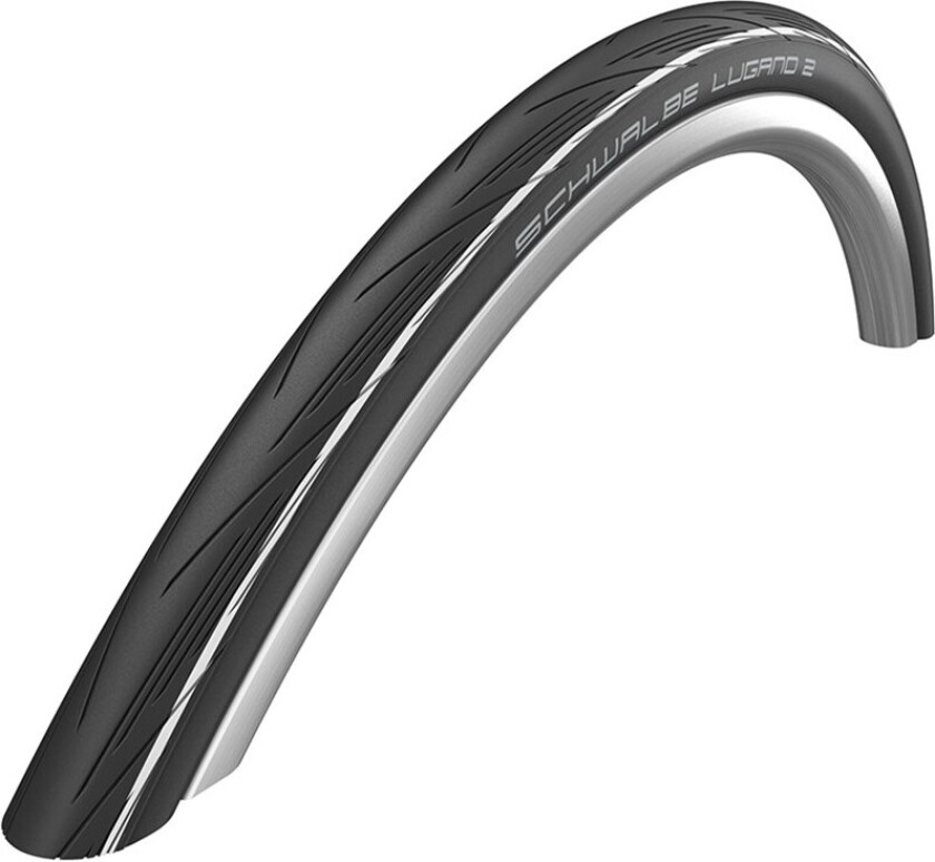 SCHWALBE Lugano (25-622) Black/White, Silica, K-Guard, PSI max:115 PSI, Weight:365 g
