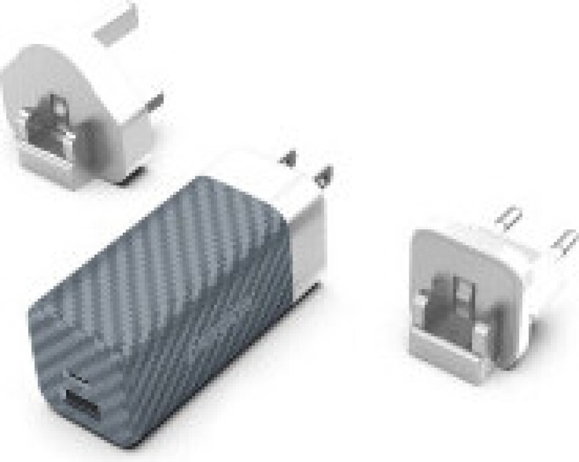 Energizer Ultimate - Multiplug EU / UK / US GaN USB-C & USB-A 65W PD nettlader (sølv)