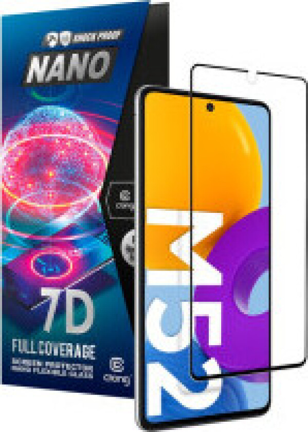 Crong 7D Nano fleksibelt glass - full dekning hybrid skjermbeskytter 9H Samsung Galaxy M52 5G