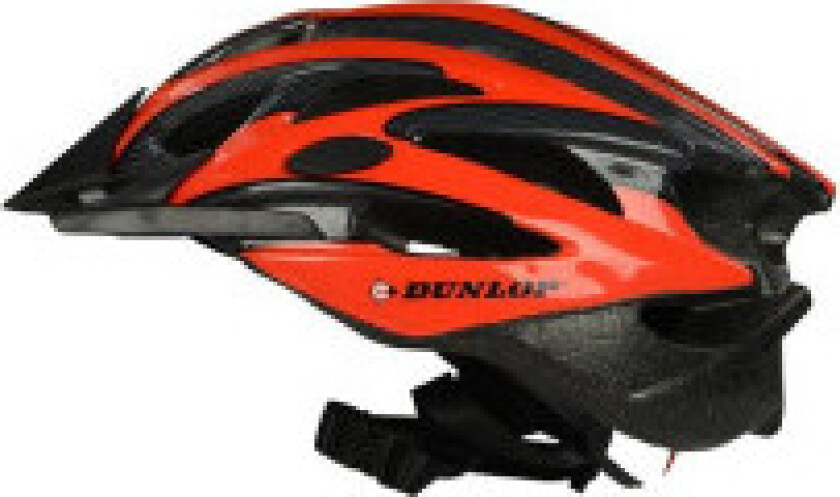 Dunlop - MTB regulert sykkelhjelm r. M 55-58 cm (rød/svart)