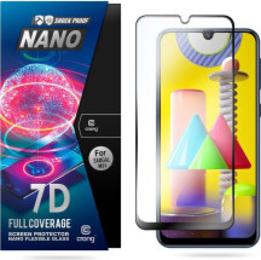 Crong 7D Nano fleksibelt glass – full dekning hybrid skjermbeskytter 9H Samsung Galaxy M31