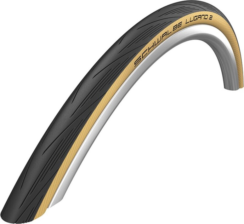 SCHWALBE Lugano Non folding tire (25-622) Black/classic, Silica, K-Guard, PSI max:115 PSI, Weight:365 g