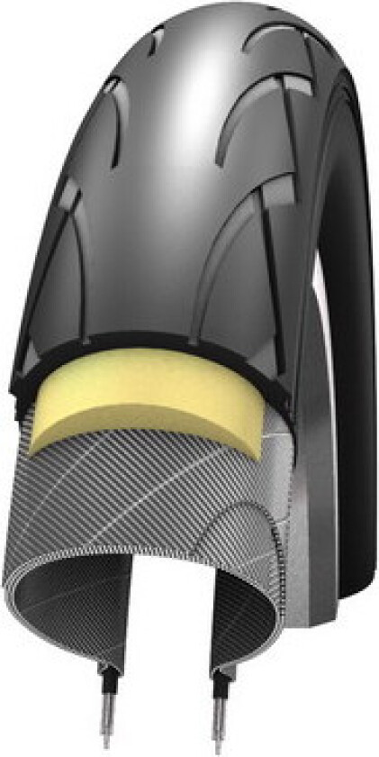 SCHWALBE Kid Plus Non folding tire (47-288) Black, NMC, PunctureGuard, PSI max:65 PSI, Weight:450 g