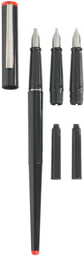 Herlitz 8623001, Kulepenn + Fyllepenn, Sort, 2,3 mm, Sort, Plast, Glans