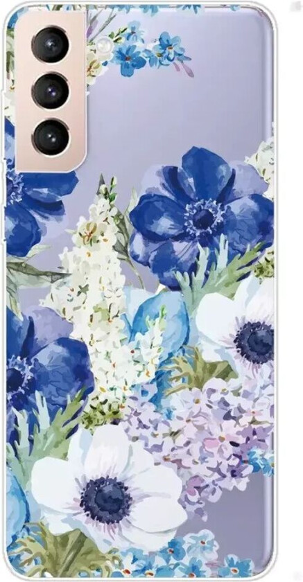 Samsung Galaxy S22 Fleksibel Plast Deksel - Lilla Blomster