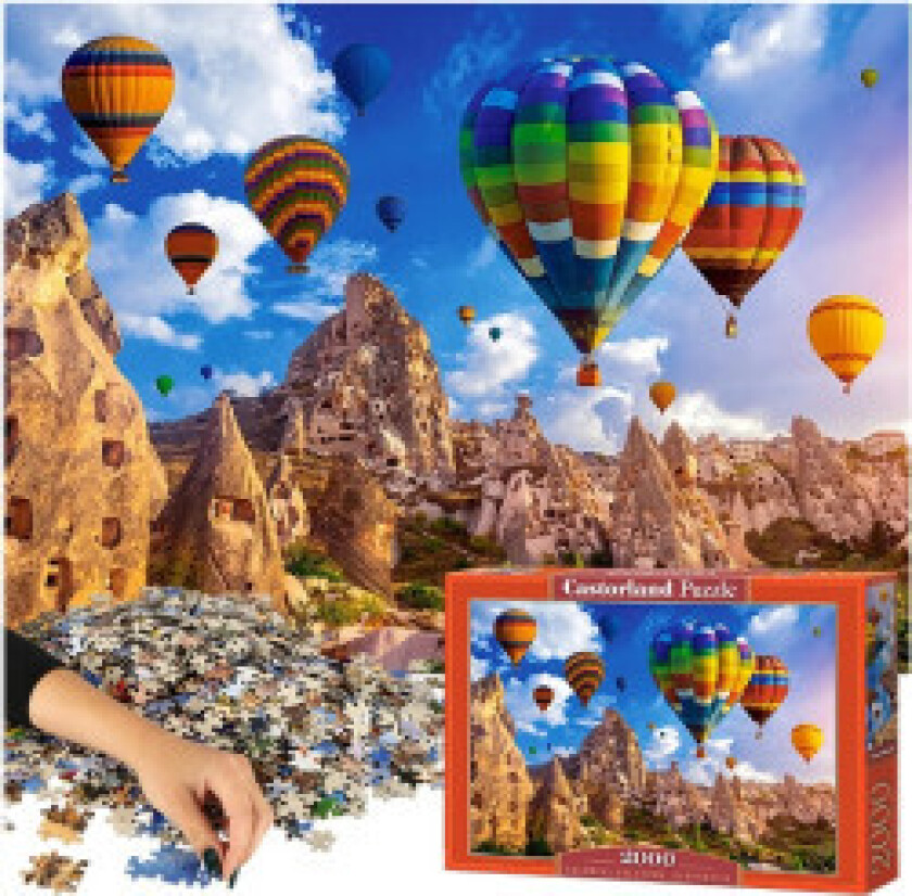Puzzle Castor Puzzle 2000 deler fargerike cappadocia ballonger