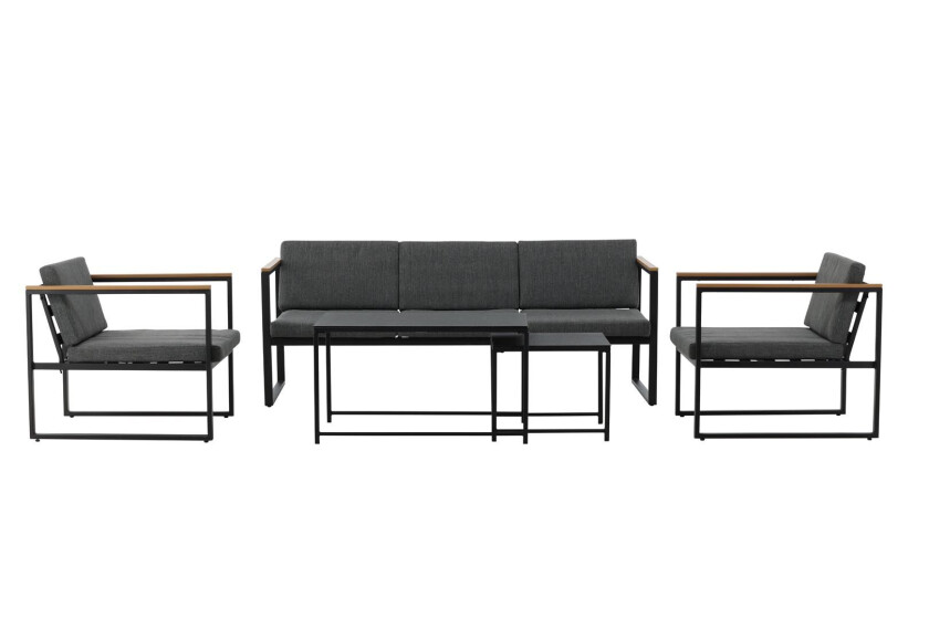 Dakar hagesett 5 deler svart, mørkegrå.