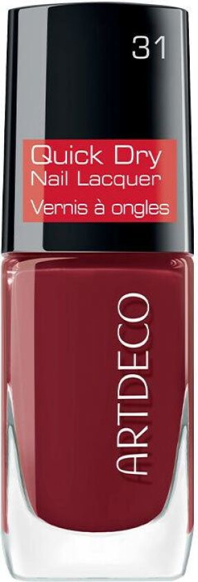 Artdeco Quick Dry Nail Lacquer # 31 Confindent Red 10ml