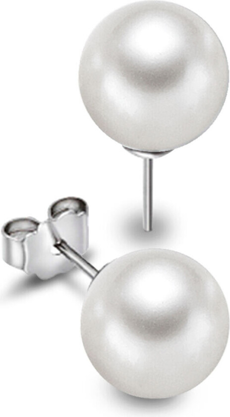 , Øredobber i 925 sølv med perle