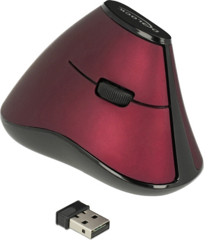 - vertical mouse - 2.4 GHz - black / red - Vertical mouse - Optisk - 5 - Svart