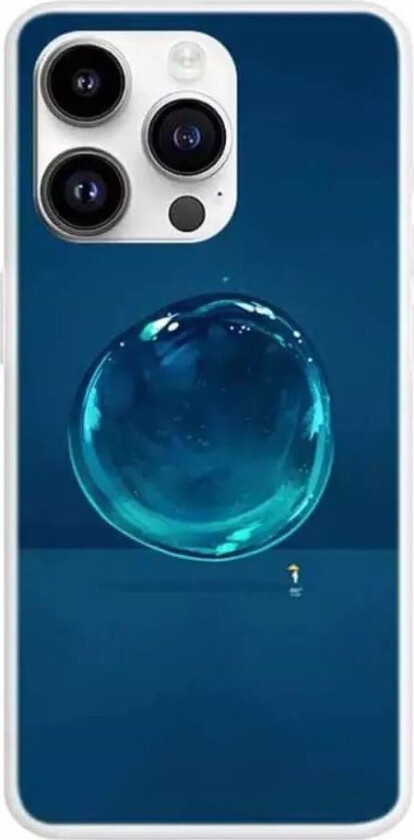 iPhone 15 Pro Fleksibelt Plast Deksel m. Trykk - Vanndråpe