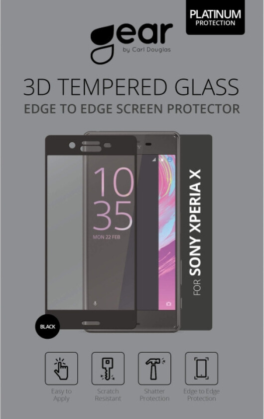 Glass Protector Asahi 5" Xperia X Full Fit Black