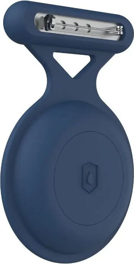 AirTag Silikon Deksel m. Brosje - Blå