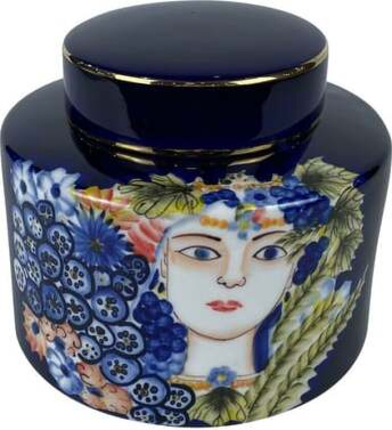 Vase DKD Home Decor Ansikt Porselen Blå Flerfarget 17 x 17 x 16 cm