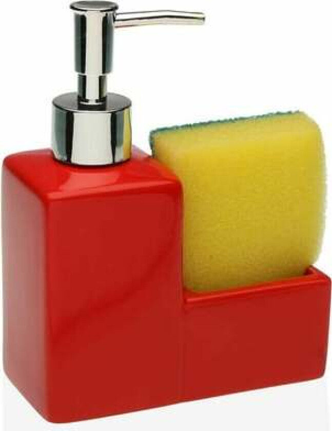 Såpedispenser Versa Red Scouring Ball Ceramic (6 x 16,5 x 13 cm)