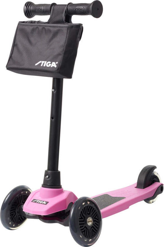Sparkesykkel, Mini Kick Supreme+, Rosa, Stiga