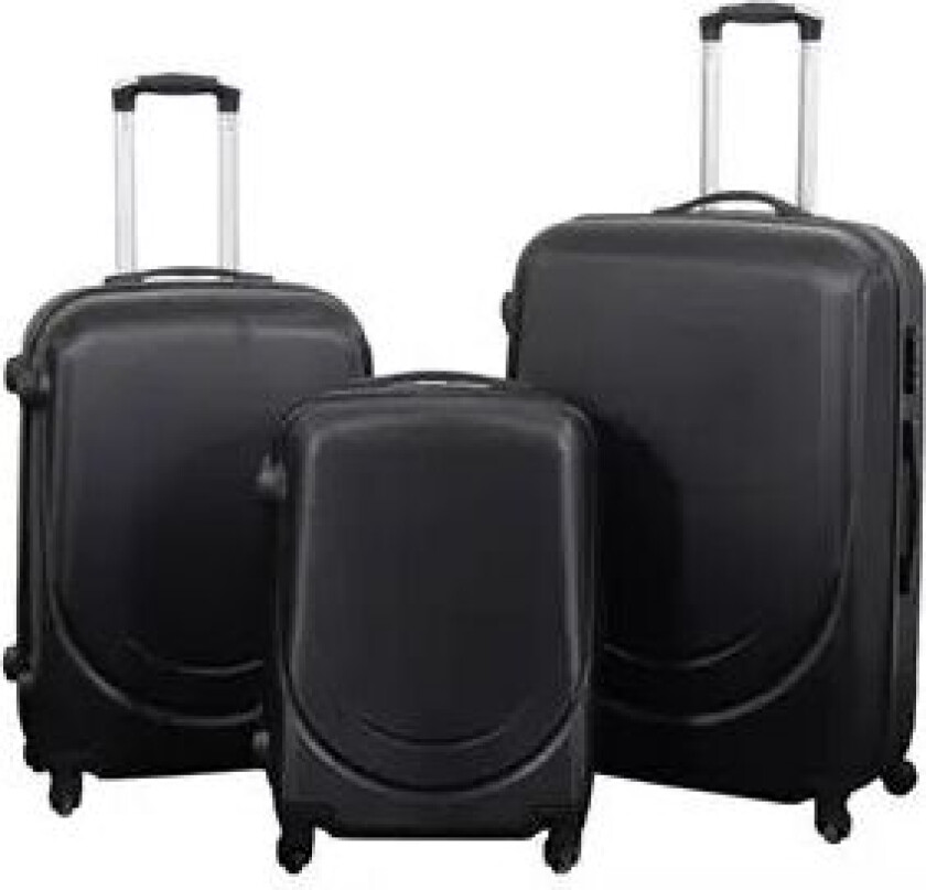 Reisesett - Sett med 3 stk. - Eksklusivt hardcase koffertsett - Classic Svart