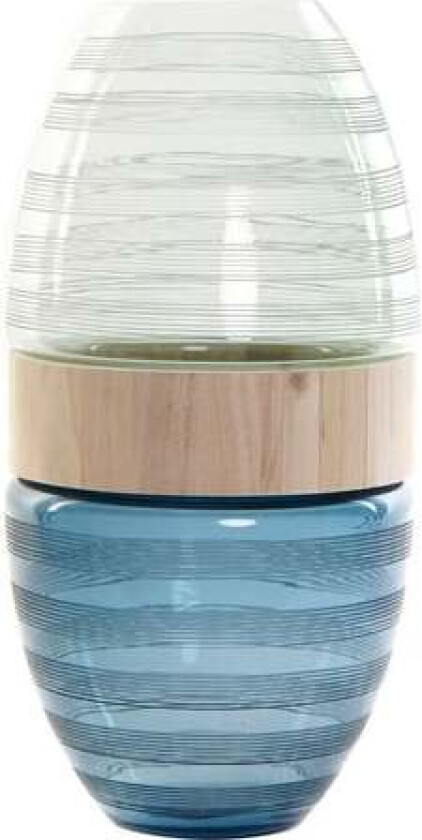 Vase DKD Home Decor Blue Mint Tre Glass Modern (21 x 21 x 43 cm)