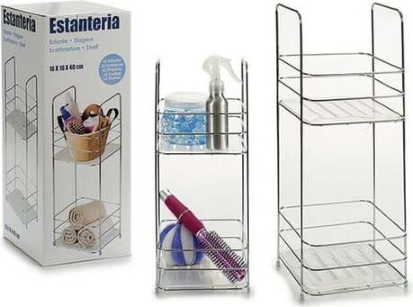 Toalettbørste metall (16 x 40 x 16 cm)