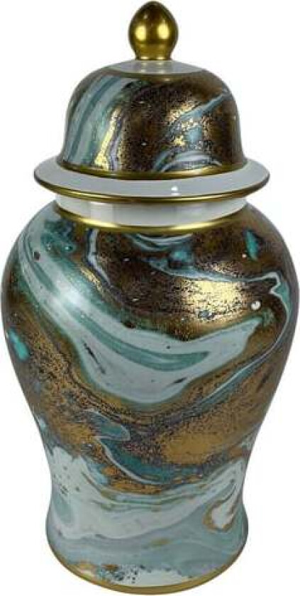 Vase DKD Home Decor Porcelain Blue Modern (22 x 22 x 41 cm)