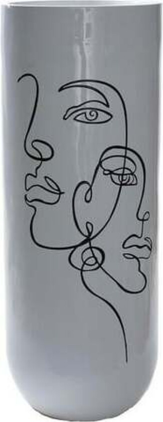 Vase DKD Home Decor Abstract White Resin Modern (35 x 35 x 90 cm)