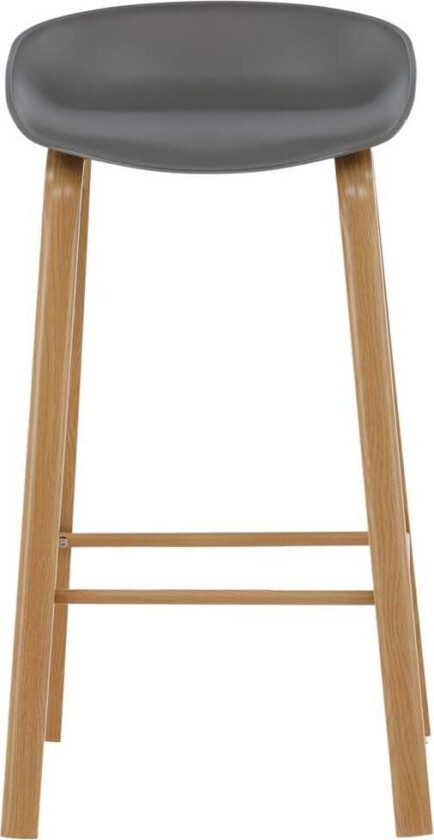 Decatur barstol grå, eik dekor.