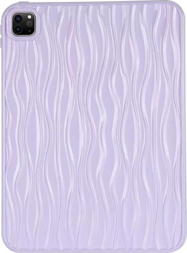 iPad Pro 11" (2022 / 2021 / 2020 / 2018) Fleksibelt Plast Deksel - Bølge Design - Lilla