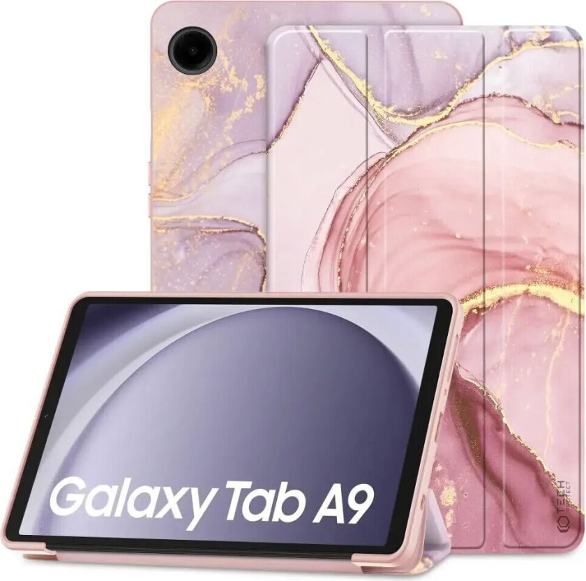 Tech-Protect Samsung Galaxy Tab A9 Tech-Protect Smartcase Deksel Tri-fold - Marble