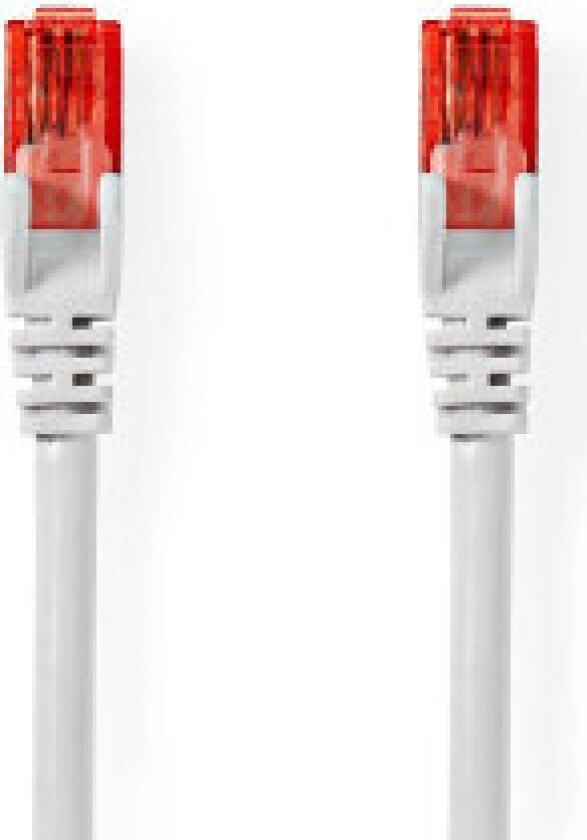 CAT6 Nettverkskabel RJ45 Han RJ45 Han U/UTP 3.00 m Rund PVC Hvit Label