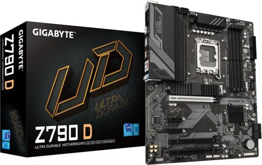 Gigabyte Z790 D - 1.0 - hovedkort - ATX - LGA1700-sokkel - Z790 Chipset - USB 3.2 Gen 1, USB 3.2 Gen 2, USB-C Gen 2x2, USB-C 3.2 Gen 1 - 2.5 Gigabit