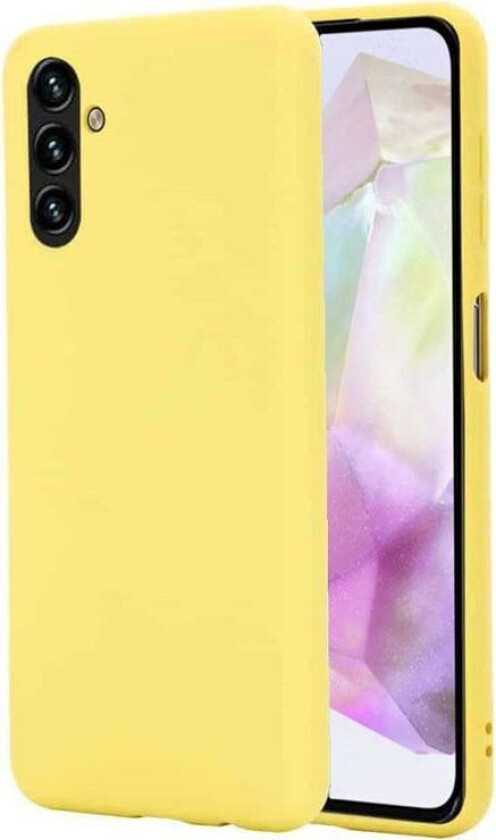 Liquid silikondeksel Samsung Galaxy A35 - Gul