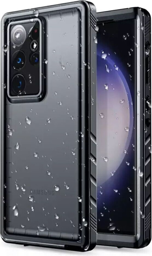 Tech-Protect Samsung Galaxy S23 Ultra Vanntett Deksel - Gjennomsiktig / Svart