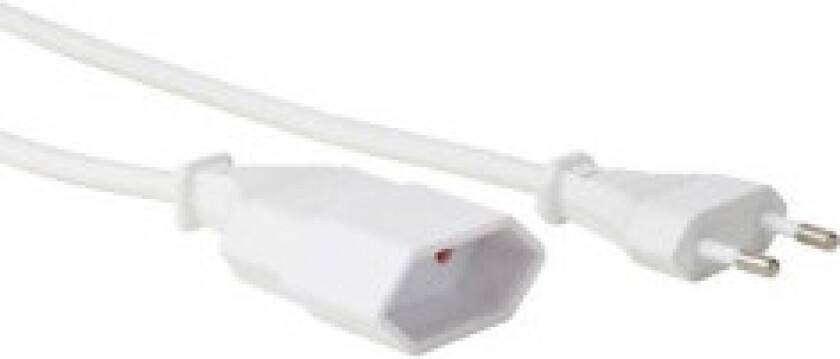 Forlengelseskabel - 1,8 M - Hvit - 2G0,75 - Cee 7/16 "Europlug"+ C7