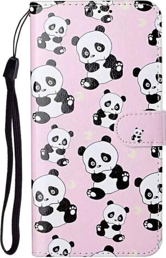 Samsung Galaxy S21+ (Plus) PU Skinndeksel m. Lommebok - Pandabjørne